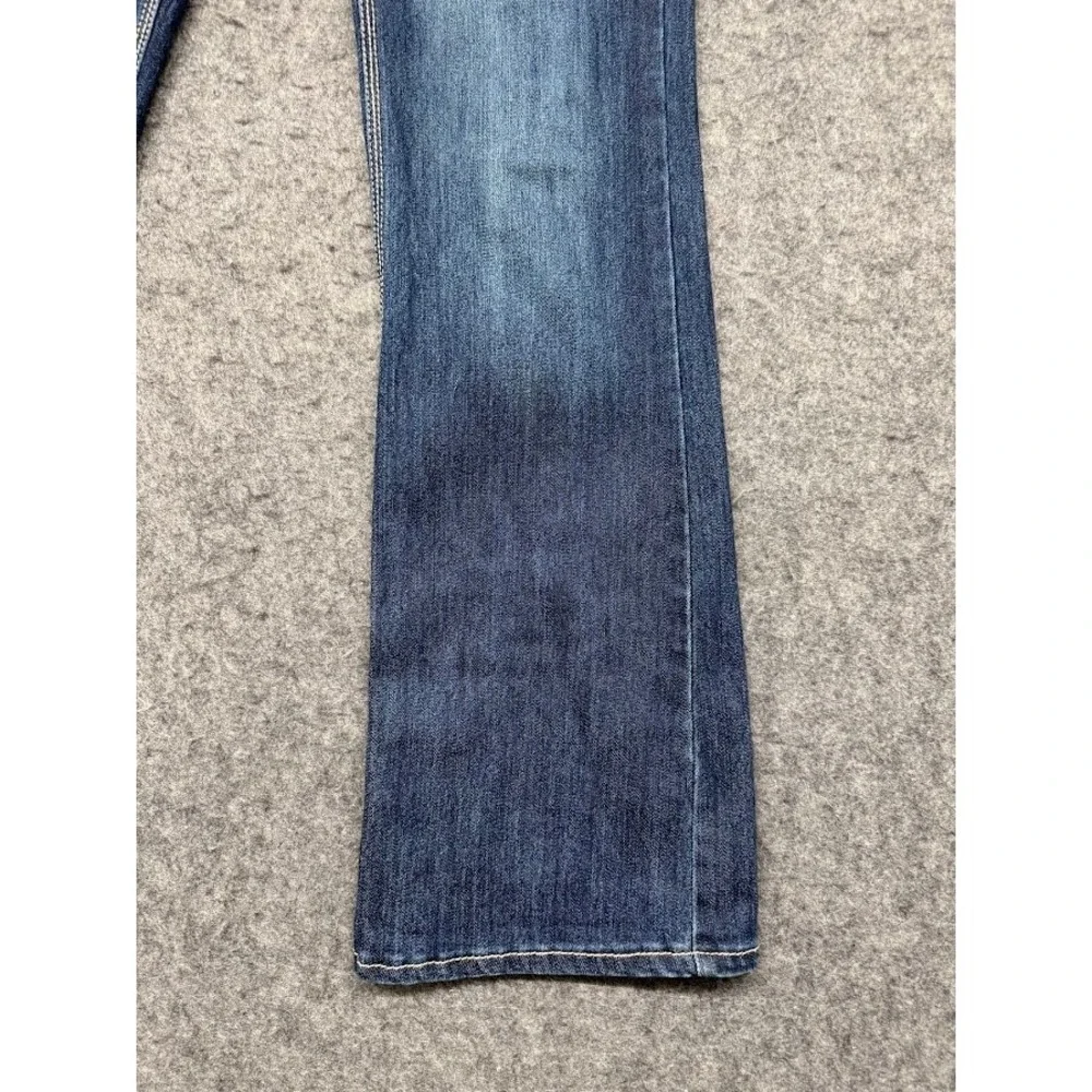 Kouture by Kimora Women Dark Wash Bootcut Jeans Y2K Low Rise Size S Embroidered‎